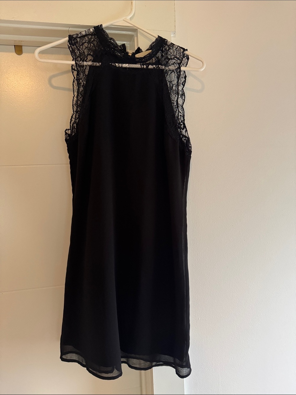 NWT Pins and Needles Black Lace Sleeveless Shift Dress